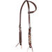Cashel Company Brown Cheetah Beaded Slip Ear Headstall