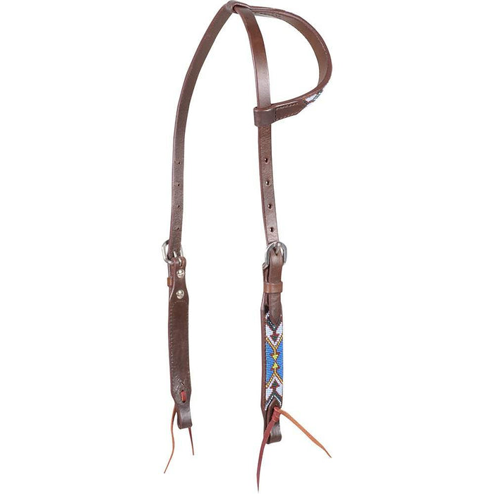 Cashel Company Blue/Green Beaded Slip Ear Headstall