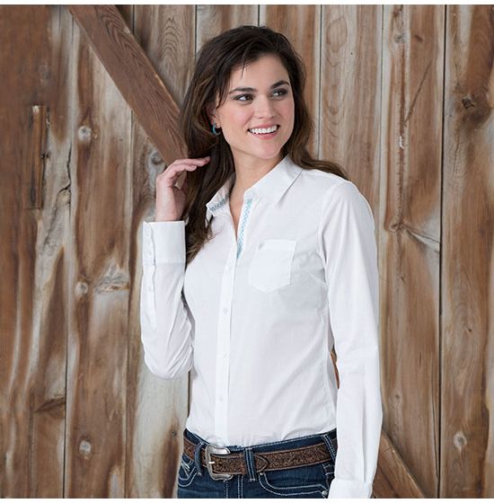 Ariat Kirby White Stretch Button Down