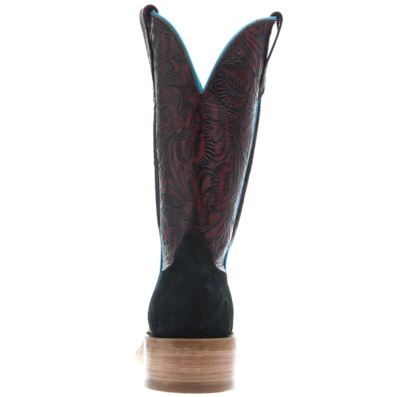 Rios Of Mercedes Men's Ride Ready Tan Camel Beeswax Vamp 13 In Tooled Top Cowboy Boot