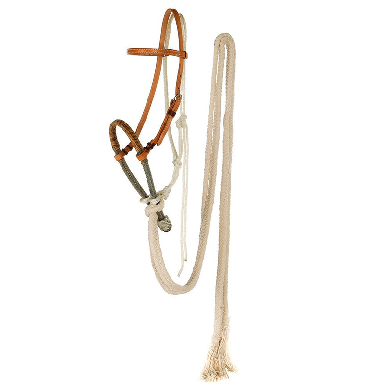 Rawhide Double Rope Nose Loping Hackamore