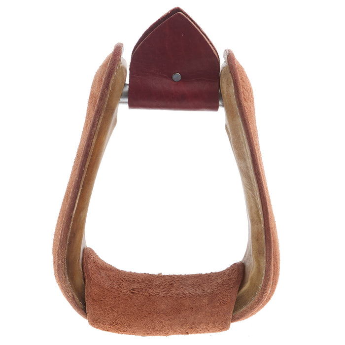 Nrs Competitors Natural Roughout Leather and Rawhide Roper Stirrups