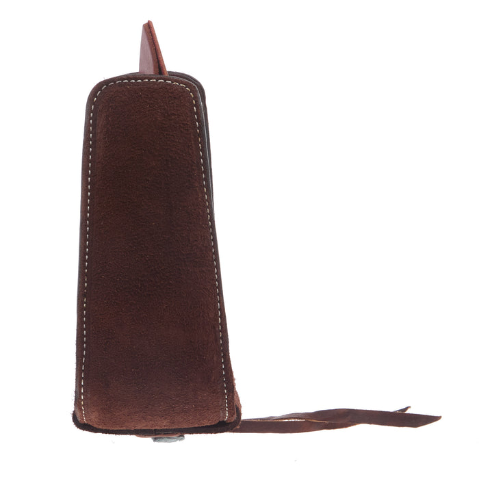 Nrs Competitors Chocolate Roughout Leather and Rawhide Roper Stirrups