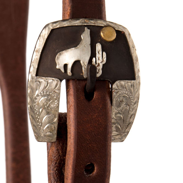 Cowperson Tack 5/8in. Harness Slot Ear Headstall with a Coyote Buckle