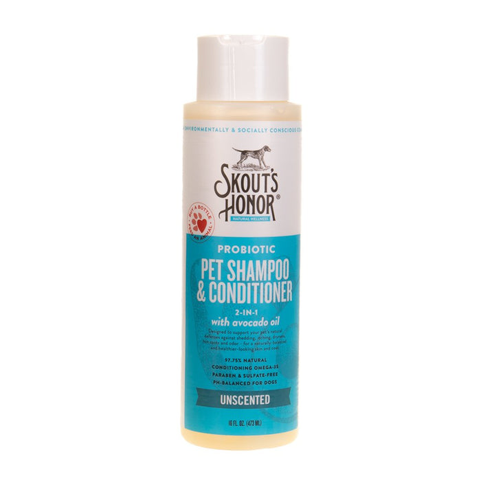 Skout's Unscented Probiotic 2-in-1 Shampoo & Conditioner