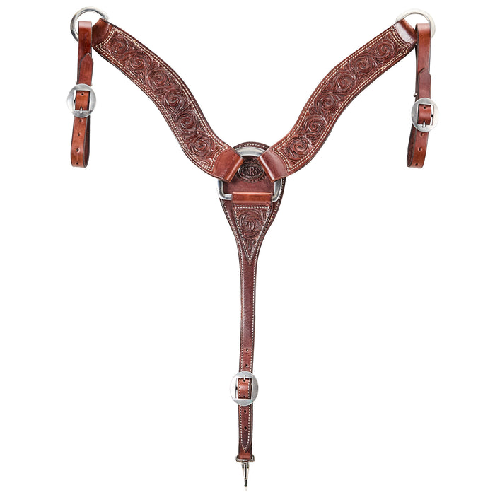 Nrs Competitors Chocolate Floral 2 3/4 Inch Roper Breast Collar