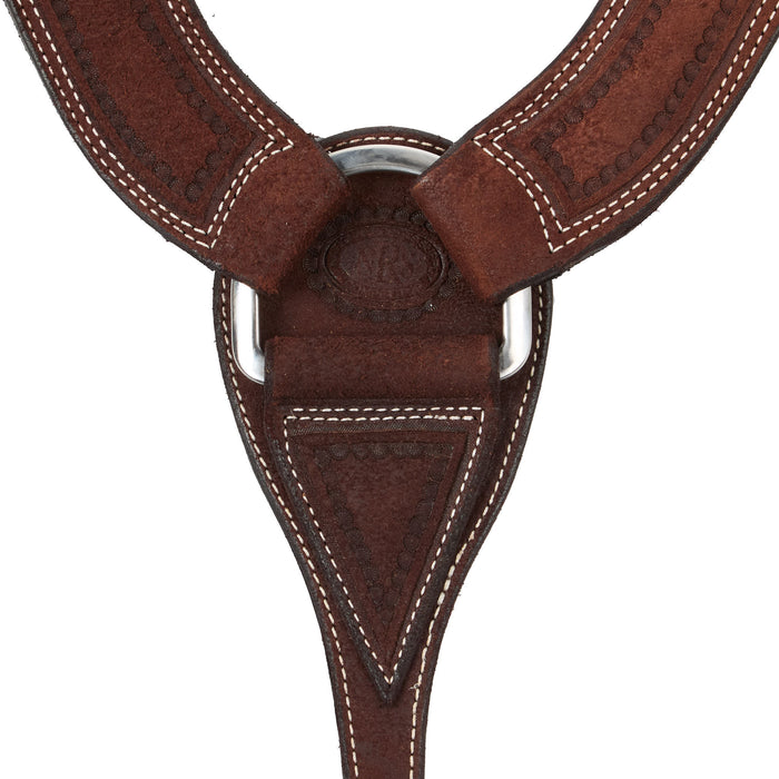 NRS Competitors Chocolate Roughout Shell Border 2 3/4 Inch Roper Breast Collar