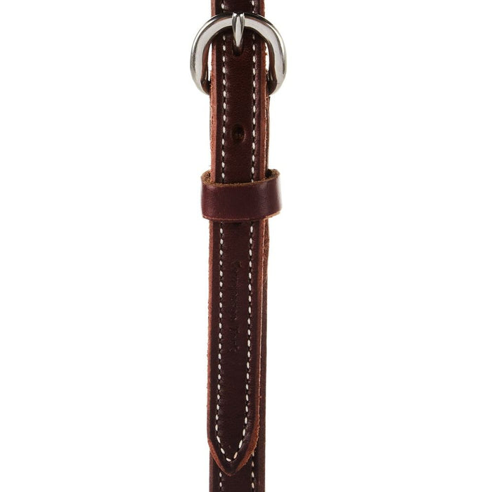 Cowperson Tack 5/8 Inch Dark Leather Skirting Slot Ear Headstall