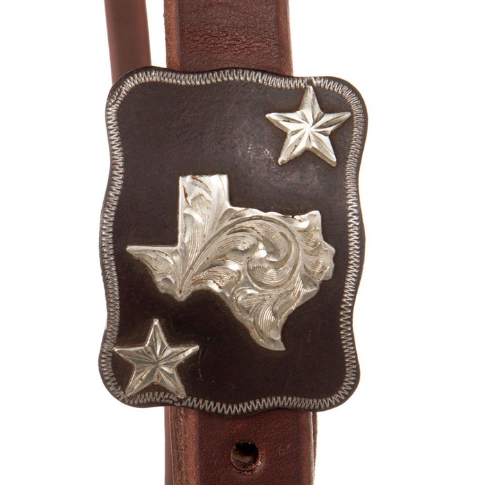 Cowperson Tack 3/4in Slit Ear Headstall with Texas Concho