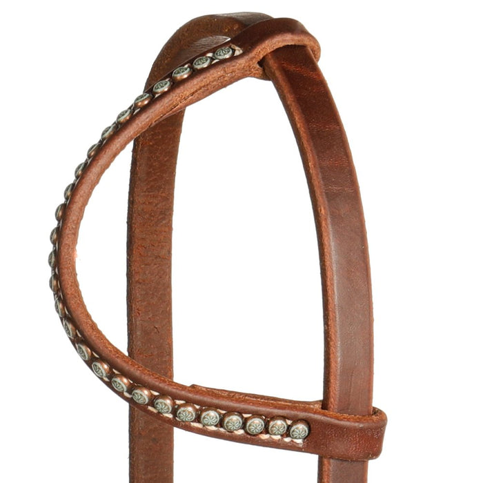 Cowperson Tack Copper Patina Dot Headstall