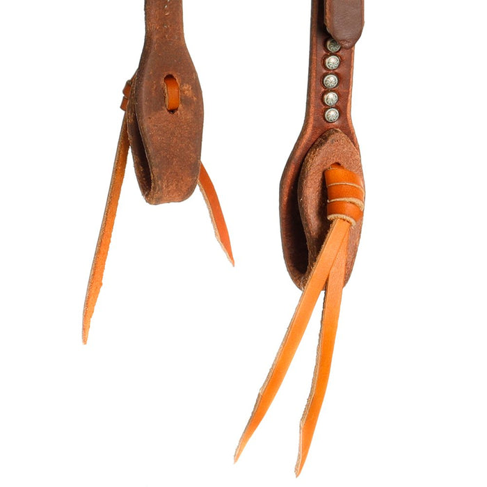 Cowperson Tack Copper Patina Dot Headstall