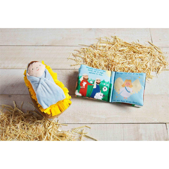 Mud Pie Nativity Book and Singing Baby Jesus Set