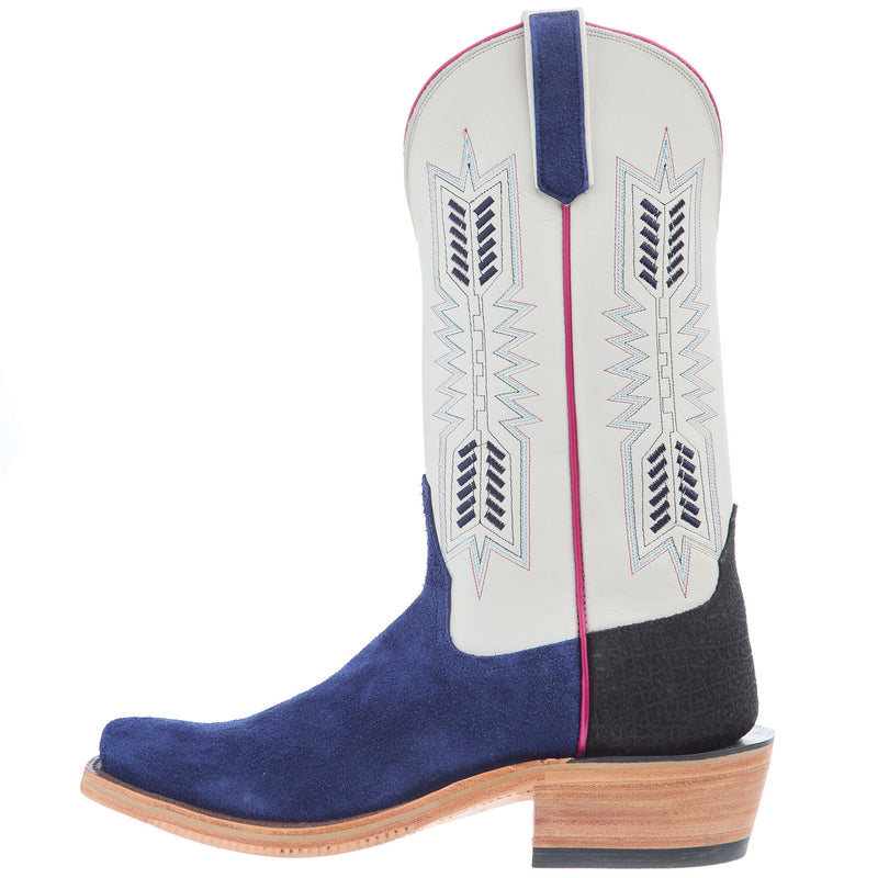 Rios Of Mercedes Men`s Ride Ready Royal Blue Wyoming Roughout Vamp 13in Creme Top