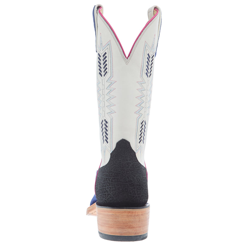 Rios Of Mercedes Men`s Ride Ready Royal Blue Wyoming Roughout Vamp 13in Creme Top
