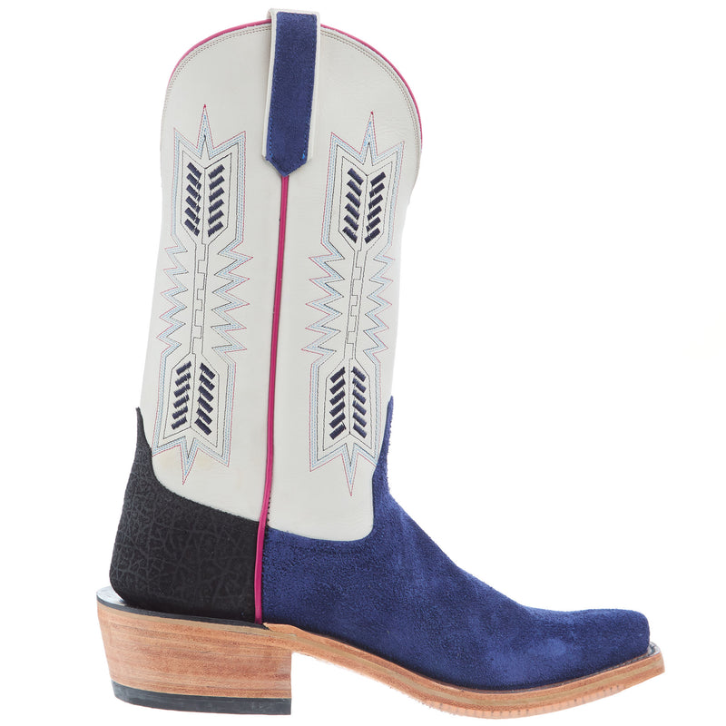 Rios Of Mercedes Men`s Ride Ready Royal Blue Wyoming Roughout Vamp 13in Creme Top
