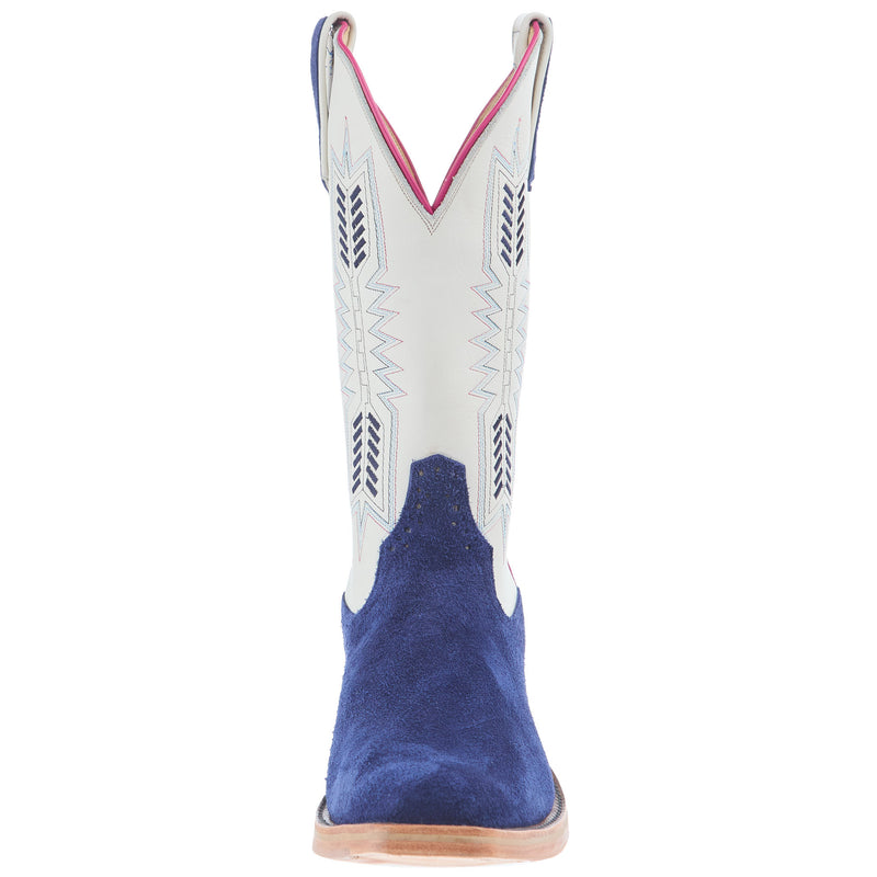 Rios Of Mercedes Men`s Ride Ready Royal Blue Wyoming Roughout Vamp 13in Creme Top