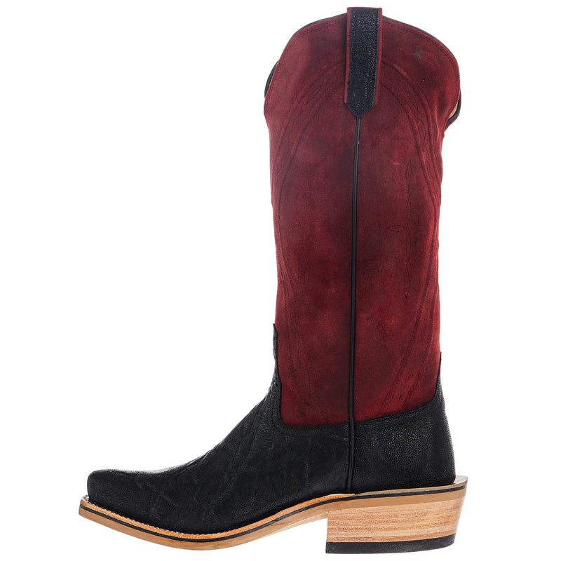 Rios Of Mercedes Men`s NRS Ride Ready Black Elephant Vamp 15in Red Hot Waxy Kudu Top