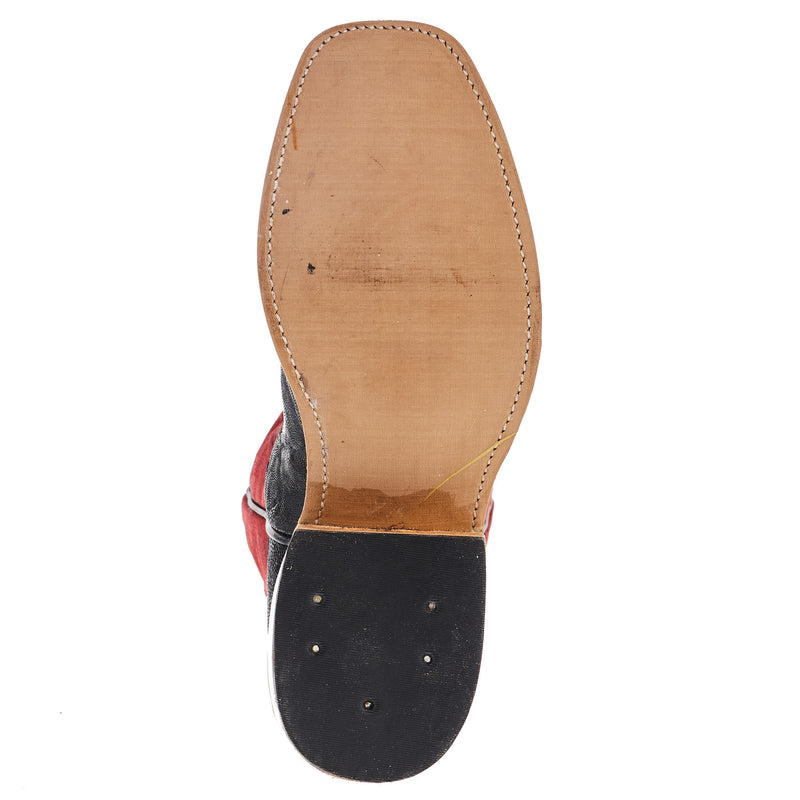 Rios Of Mercedes Men`s NRS Ride Ready Black Elephant Vamp 15in Red Hot Waxy Kudu Top