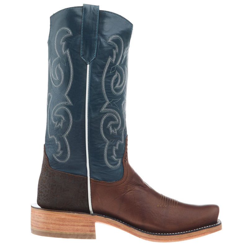 Rios Of Mercedes Men`s Ride Ready Chestnut Remuda Vamp 13in Navy Calf Top