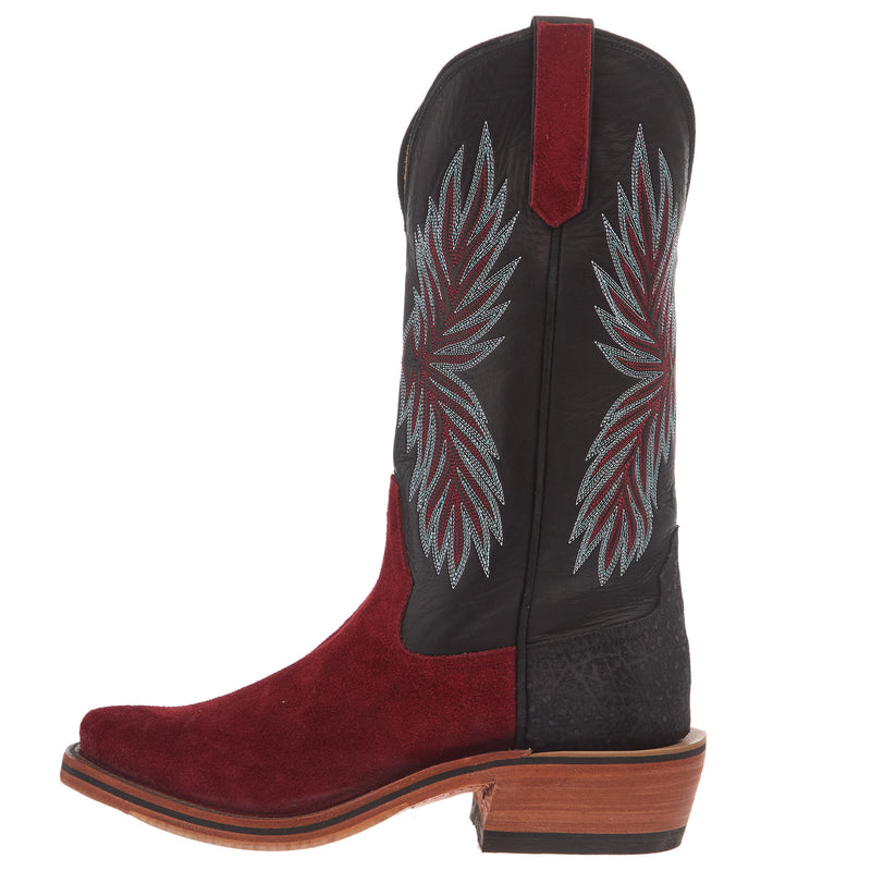 Rios Of Mercedes Women`s Ride Ready Red Waxy Kudu 13In Black Remuda Top Boot