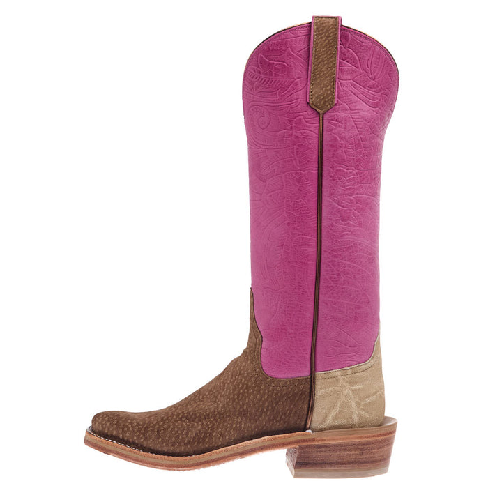 Rios Of Mercedes Women's NRS Ride Ready Malt Carpincho Vamp 15in Pink Denver Embossed Top