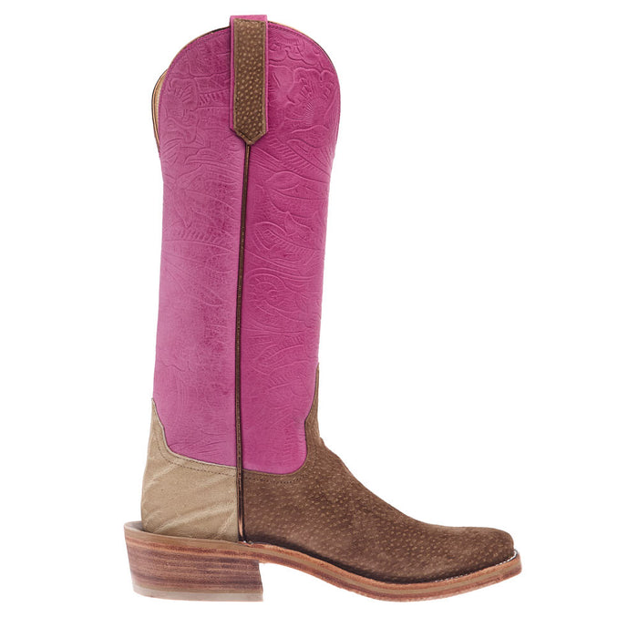 Rios Of Mercedes Women's NRS Ride Ready Malt Carpincho Vamp 15in Pink Denver Embossed Top