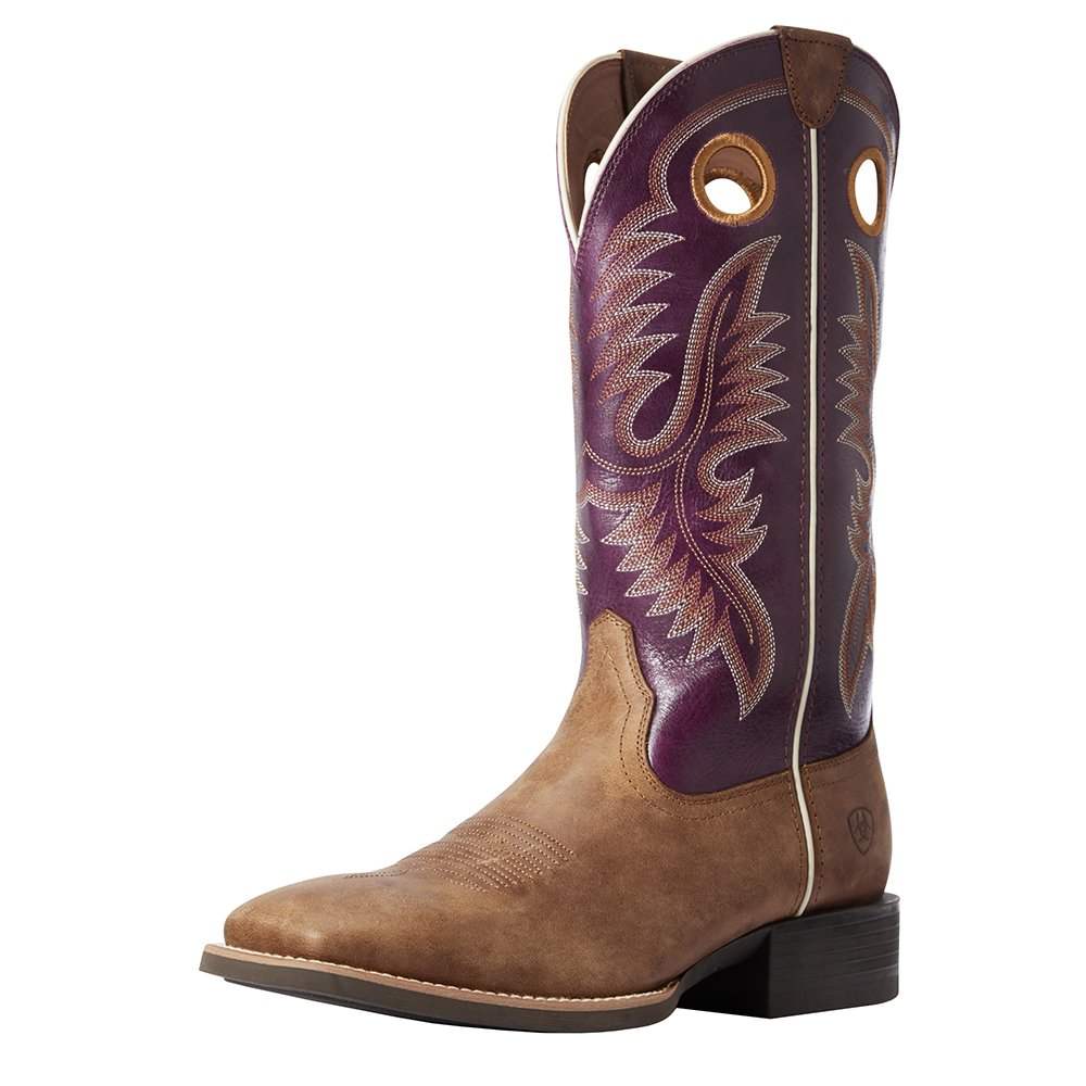 Ariat Men s Sport Valley Brown 13in. Perfect Purple Top Cowboy Boot