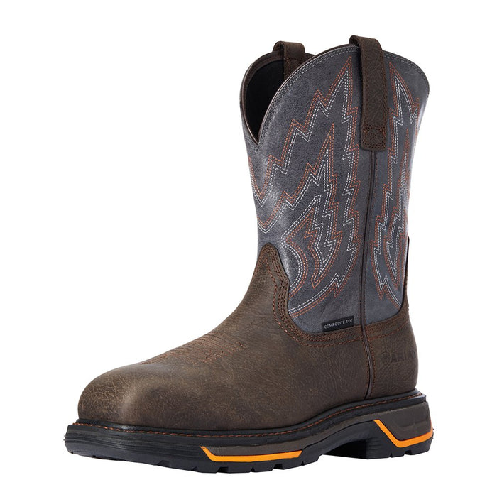 Men's Big Rig Iron Coffee 11" Slate Top Comp Toe Work Boot