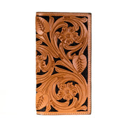Twisted X Floral Tooled Rodeo Wallet with Black Painted Inlay