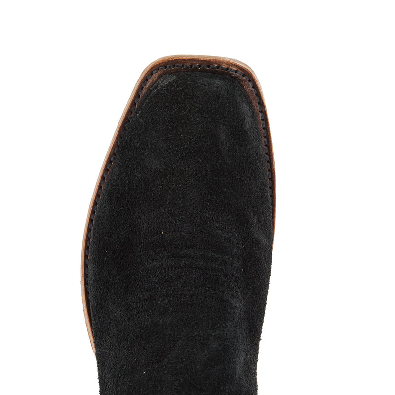 Rios Of Mercedes Women`s Ride Ready Black Wyoming Reverse 15In Violet Buffamonte Top Cowgirl Boot