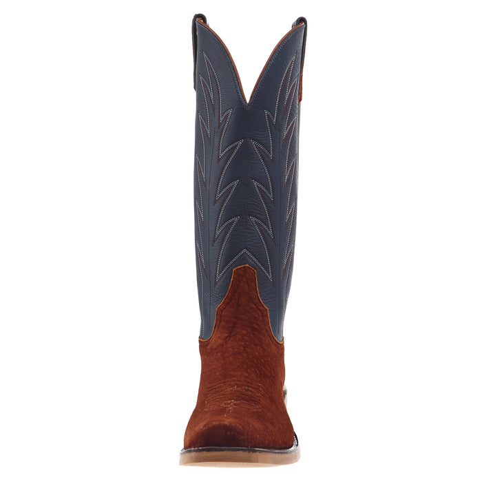 Rios Of Mercedes Men`s Ride Ready Rust Carpincho Vamp 15in Navy Waxy Kansas Top