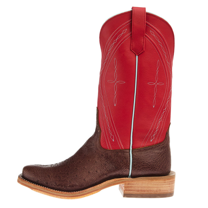 Rios Of Mercedes Men's Ride Ready Kango Tobac Smooth Ostrich Vamp 13in Red Waxy Kansas Top