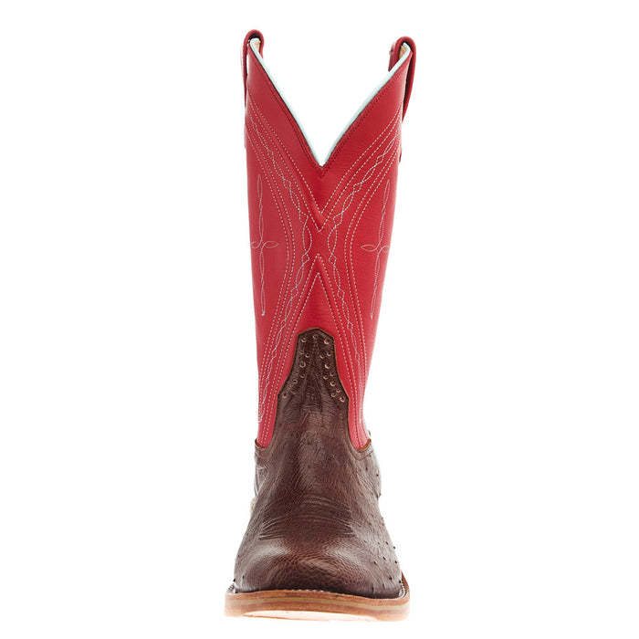 Rios Of Mercedes Men's Ride Ready Kango Tobac Smooth Ostrich Vamp 13in Red Waxy Kansas Top