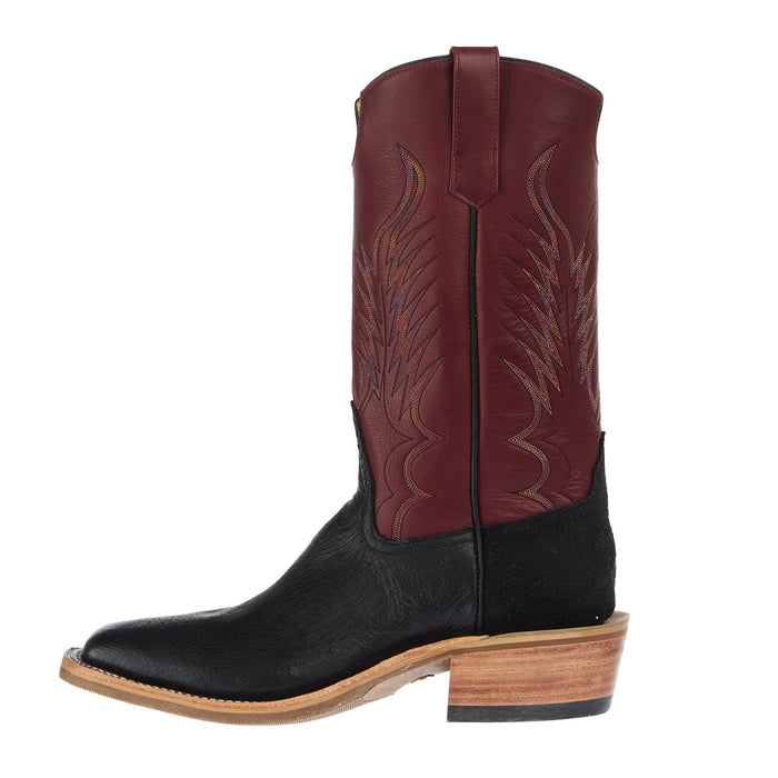 Rios Of Mercedes Men`s Ride Ready Black Smooth Ostrich Vamp 13in Oxblood Waxy Kansas Top