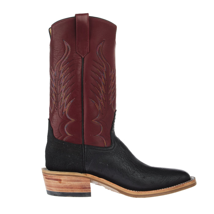Rios Of Mercedes Men`s Ride Ready Black Smooth Ostrich Vamp 13in Oxblood Waxy Kansas Top