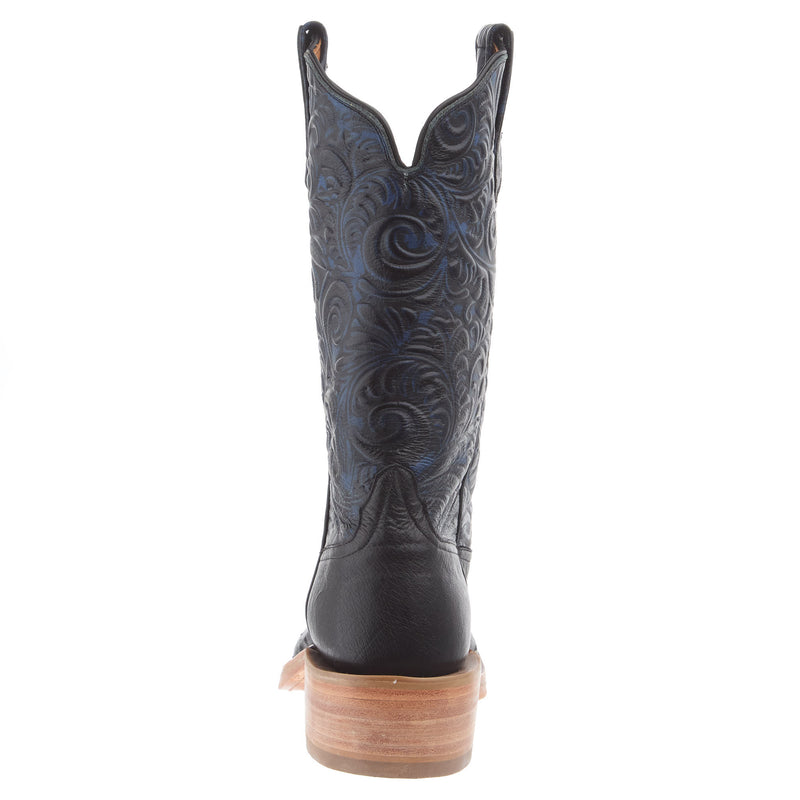 Rios Of Mercedes Men`s Ride Ready Black Smooth Ostrich 13in Midnight Navy Top