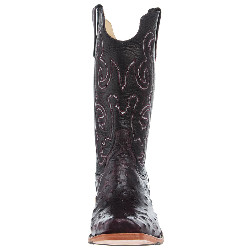 Rios Of Mercedes Men's Black Cherry Full Quill Ostrich 13in Black Remuda Top
