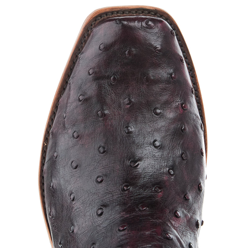 Rios Of Mercedes Men's Black Cherry Full Quill Ostrich 13in Black Remuda Top