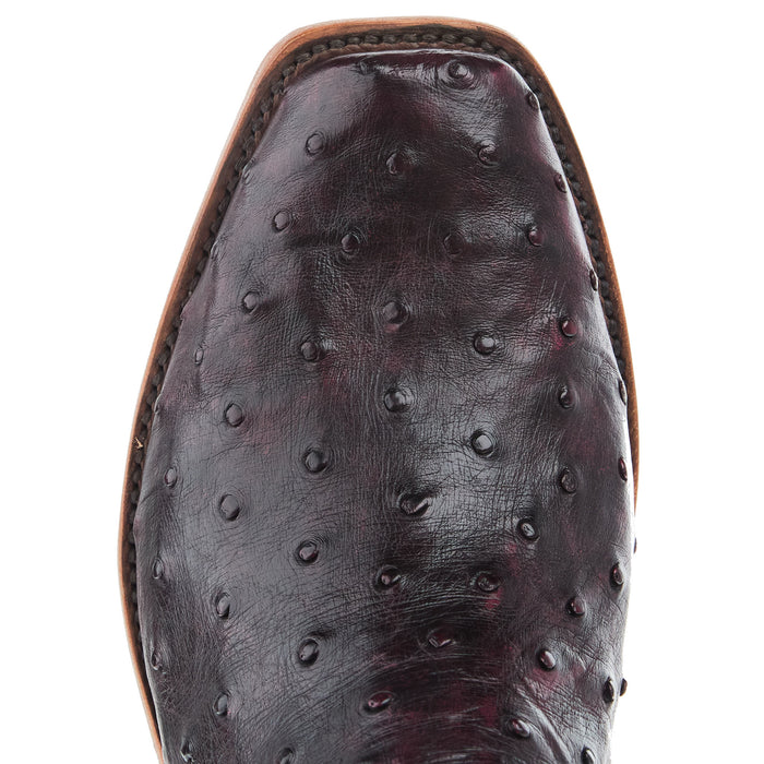 Rios Of Mercedes Men's Black Cherry Full Quill Ostrich 13in Black Remuda Top