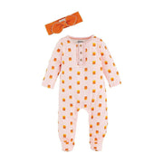 Mud Pie Girl's Candy Corn Glow Sleeper