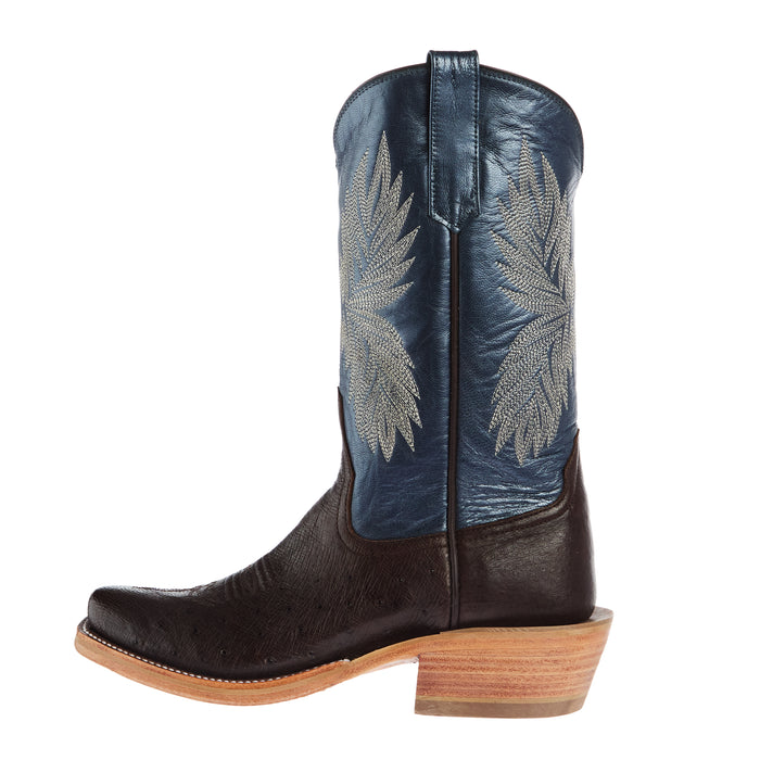 Rios Of Mercedes Women`s Ride Ready Nicotine Rio Grande Smooth Ostrich 12In Regal Blue Kidskin Top