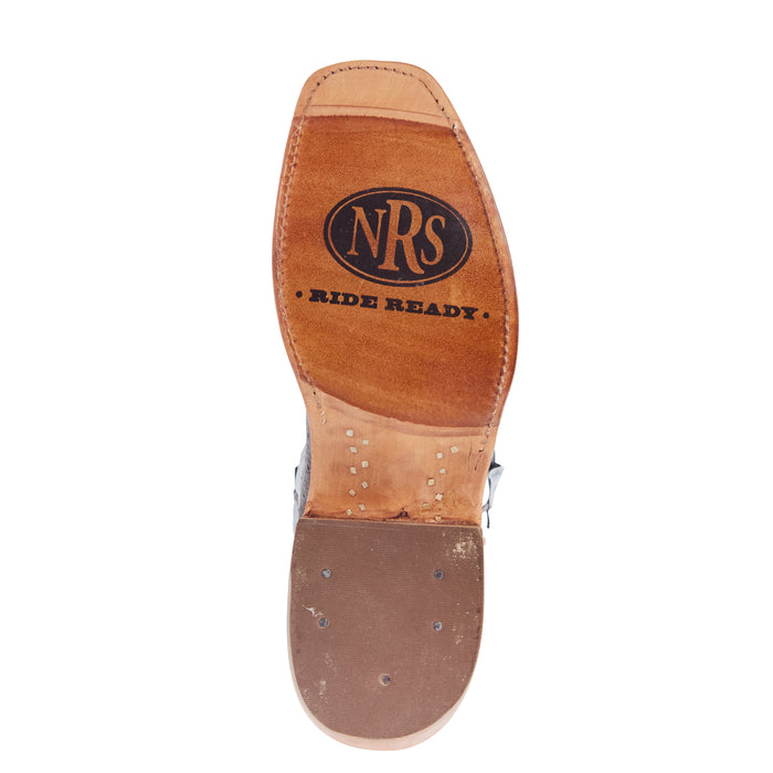 Rios Of Mercedes Women`s Ride Ready Nicotine Rio Grande Smooth Ostrich 12In Regal Blue Kidskin Top
