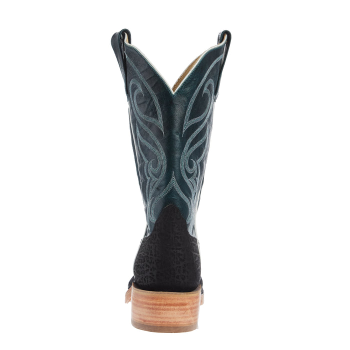 Rios Of Mercedes Men`s Ride Ready Black Goat Vamp 13in Teal Goat Top