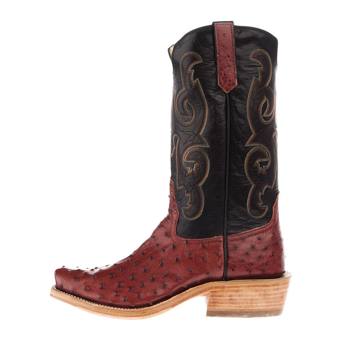 Rios Of Mercedes Men`s Ride Ready Almond Full Quill Ostrich Vamp 13in Black Calf Top