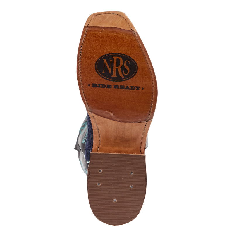 Rios Of Mercedes Men`s Ride Ready Navy Carpincho Vamp 15in Black Aniline Top