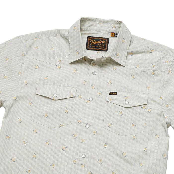 Howler Brothers Men's Vintage Grid Floral White Shirt