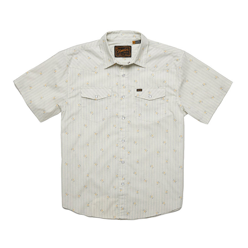 Howler Brothers Men's Vintage Grid Floral White Shirt