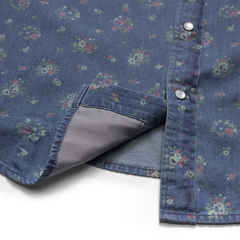 Howler Brothers Men's H Bar B Bouquets Washed Indigo Shirt