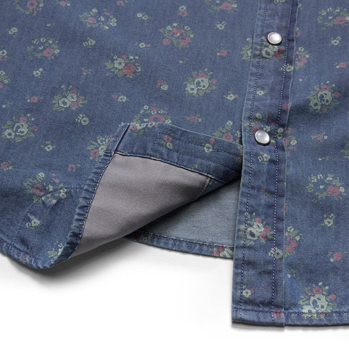 Howler Brothers Men's H Bar B Bouquets Washed Indigo Shirt