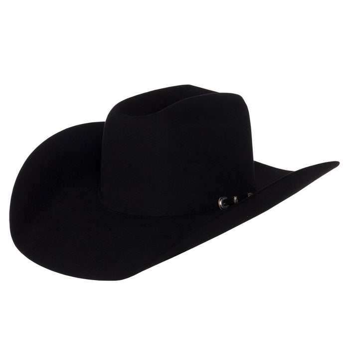 Rodeo King Black 5X Self Band 4 1/4in Brim Open Crown Felt Hat
